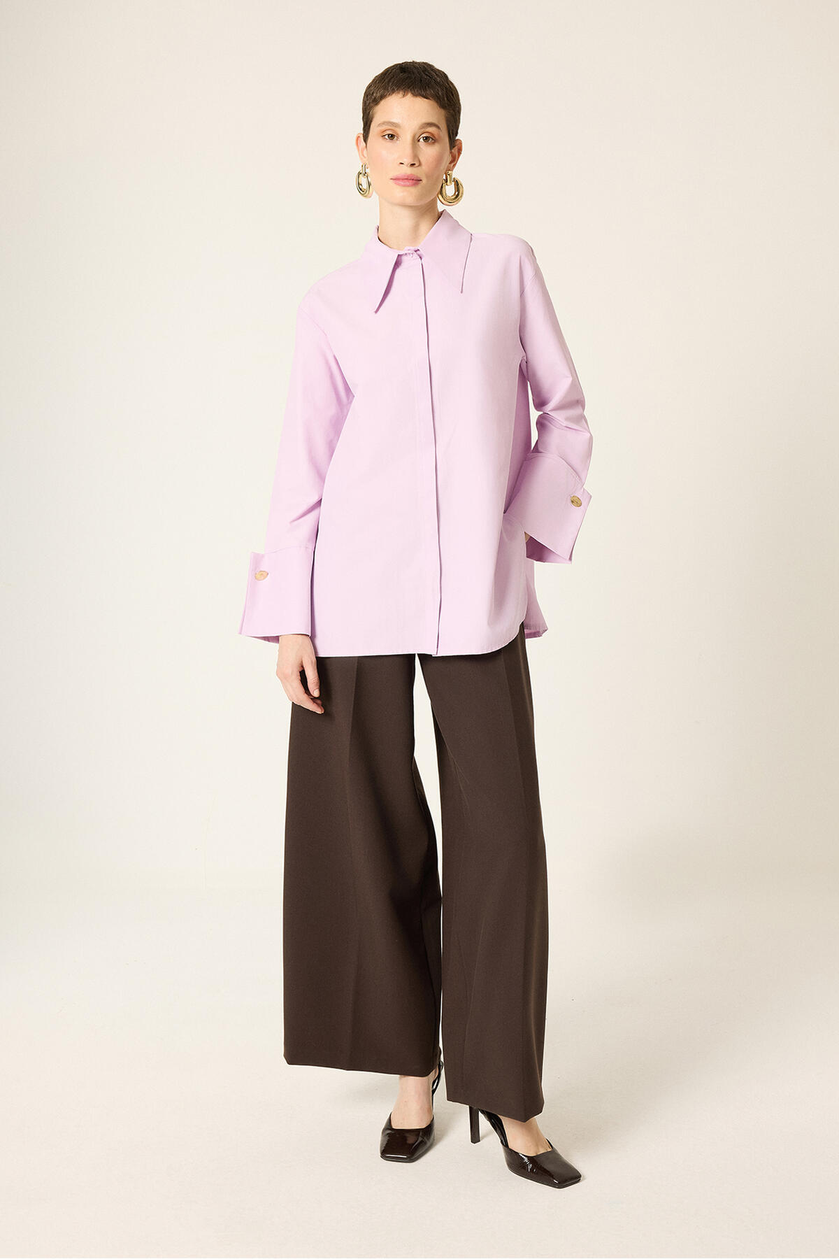 Touche Prive WIDE CUFF POPLIN SHIRT
