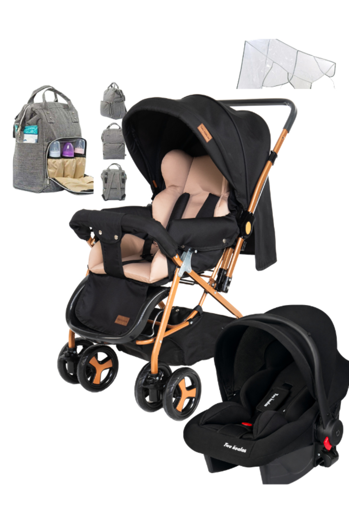 Ünal Travel Sistem Bebek Arabası ,Taşıma Puseti Ve Anne Bebek Çantası Yağmurluk Hediyelidir.