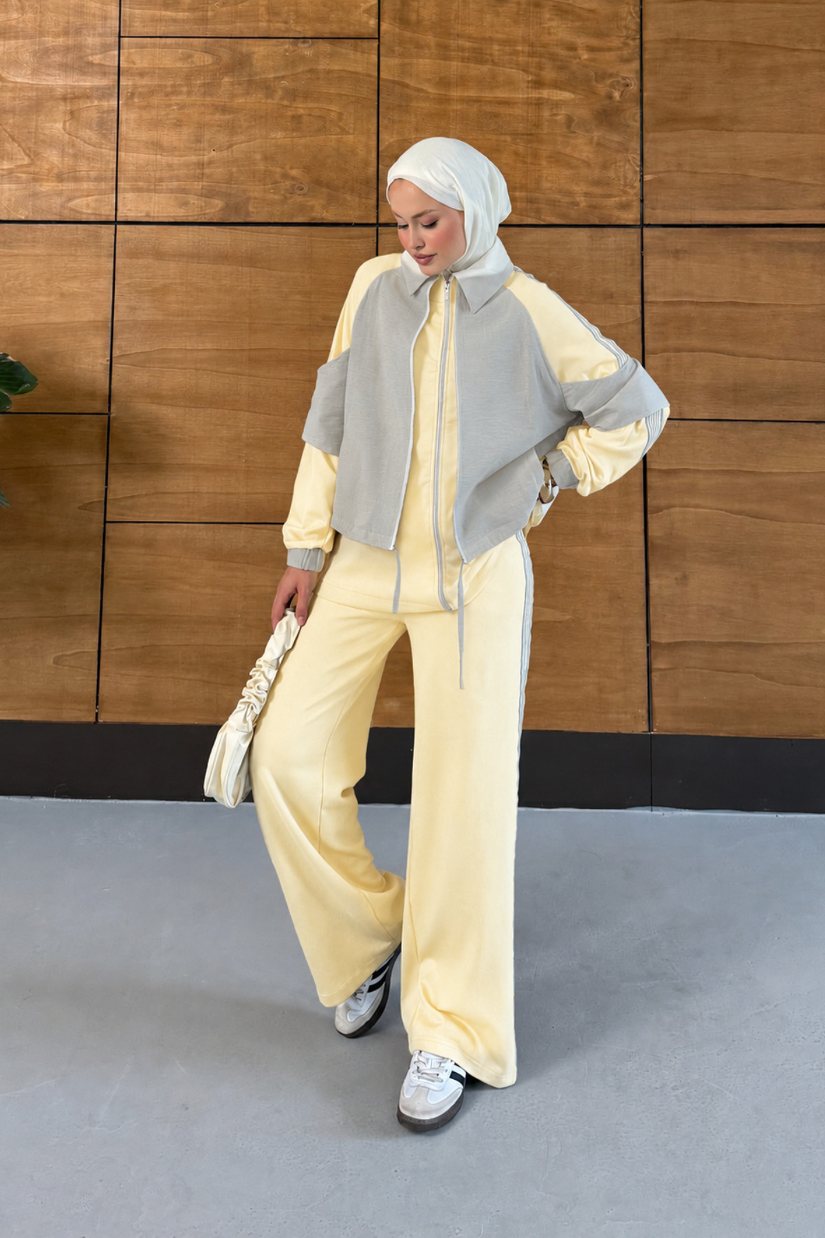 Miss Allos Women's Vest Oysho Fabric Three-Piece Tracksuit Set