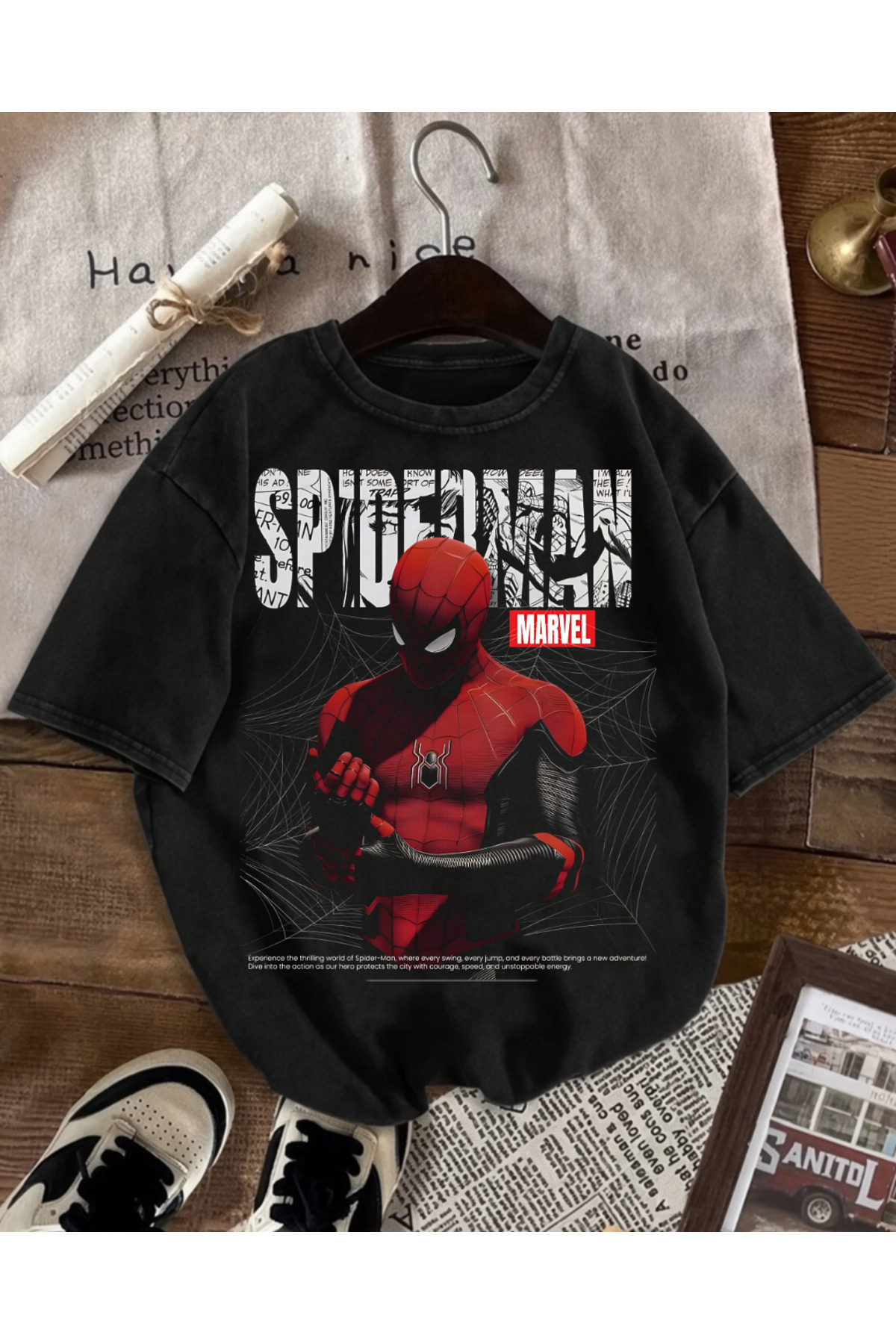 Toum Spider Printed Unisex Oversize T-Shirt