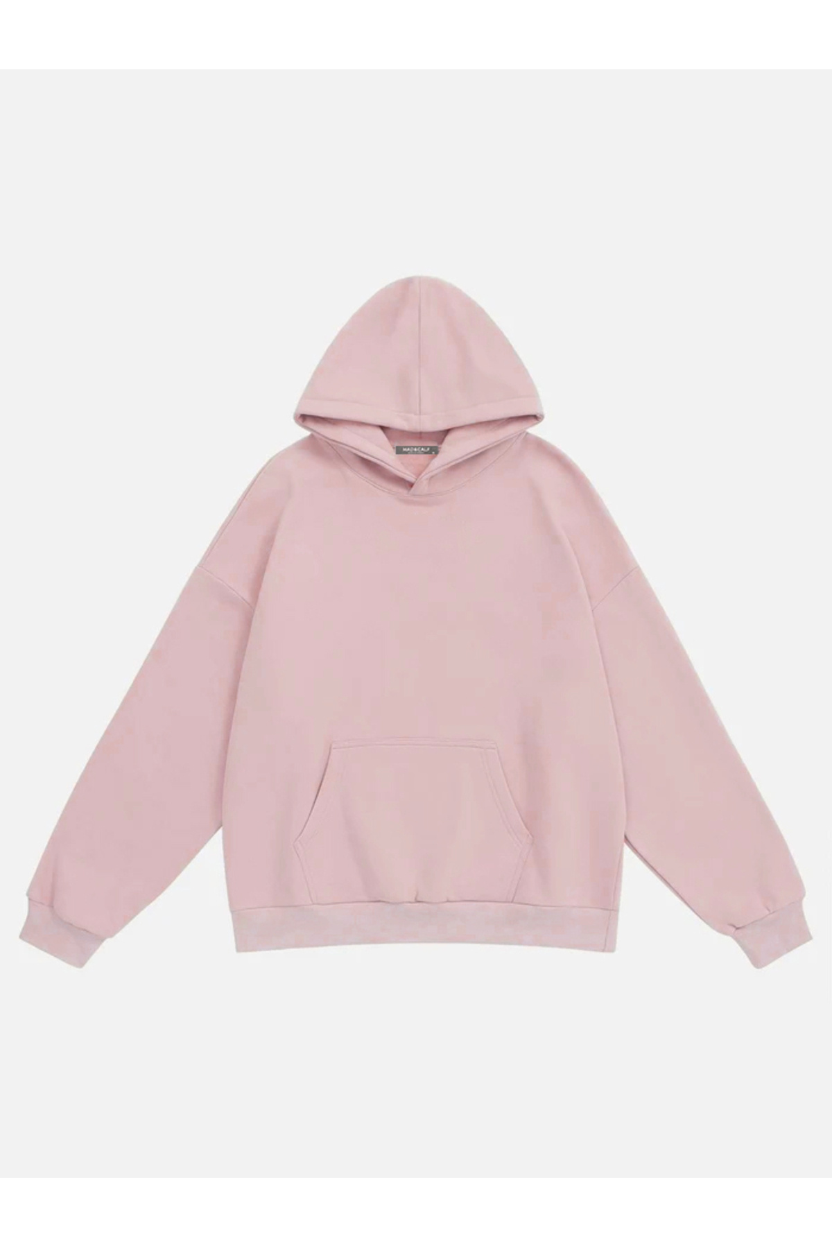 Mad&Calf Kadın Wing Taş Baskılı Kapüşonlu Oversize Sweatshirt görsel 2