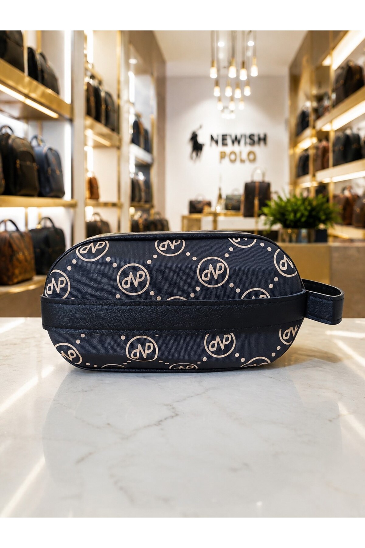 Newish Polo SERT KABUKLU Tek Gözlü Fermuarlı Portföy El Çantası Desenli - SUNİ DERİ görsel 4