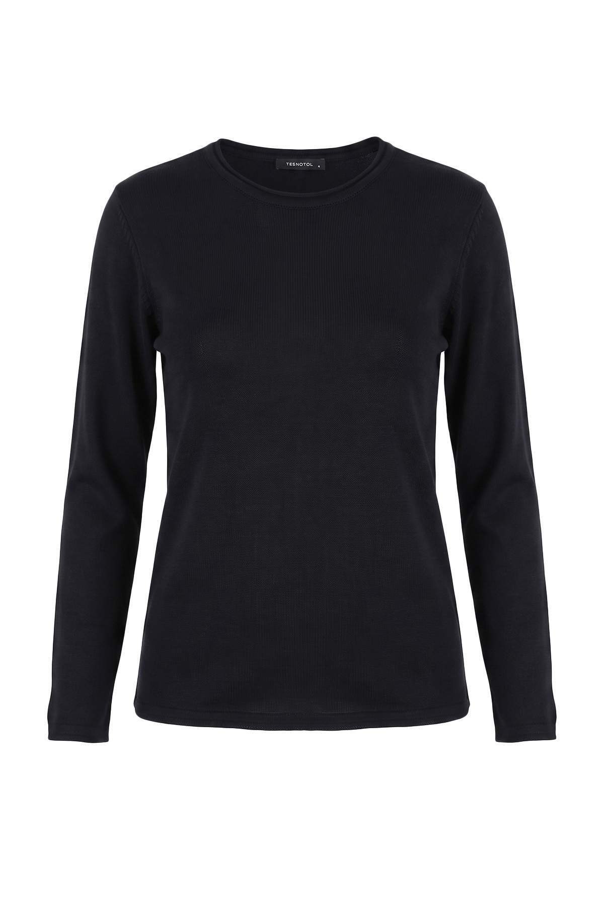 Trendyolmilla Man Siyah Regular/Normal Kesim Yaka Detaylı Triko Kazak TMNAW27KZ00009