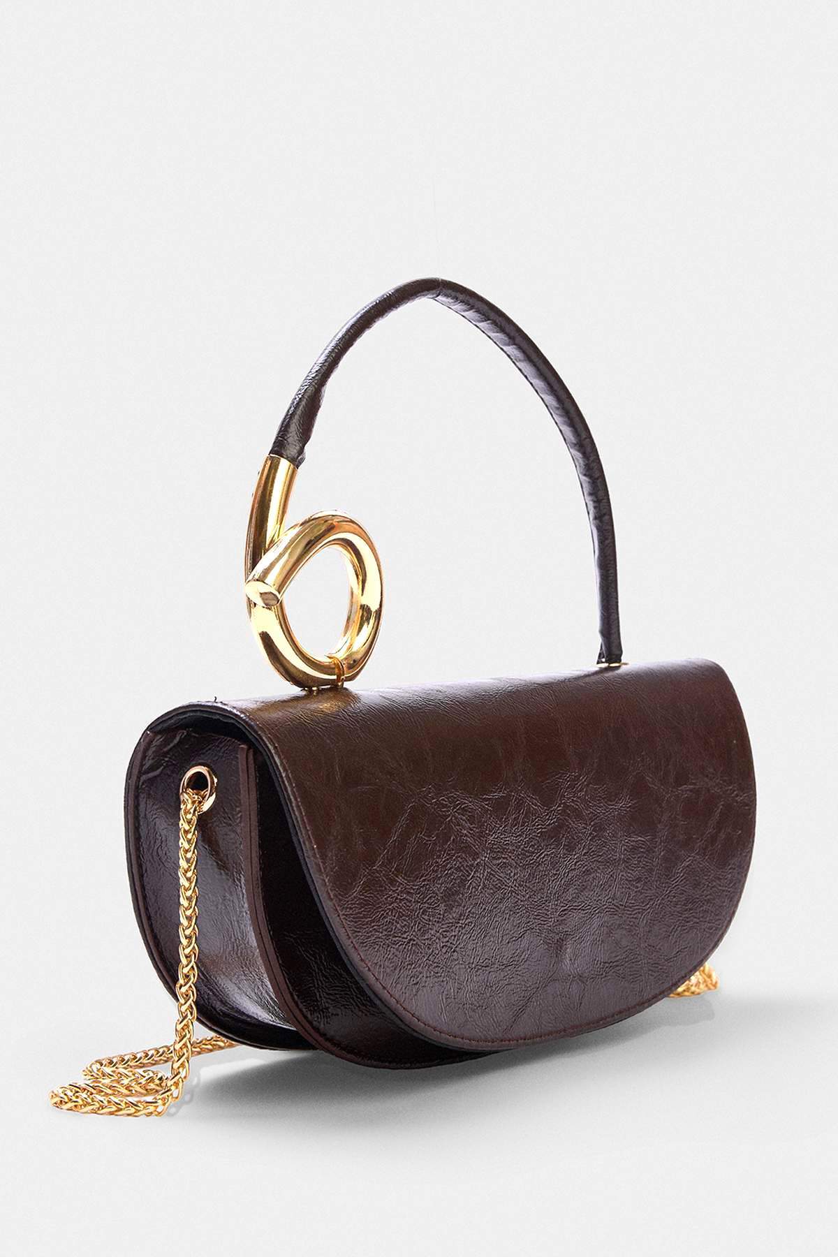 Trendyol Shoes Brown Chain Handle Mini Size Women's Shoulder Bag Takss26Oc00058