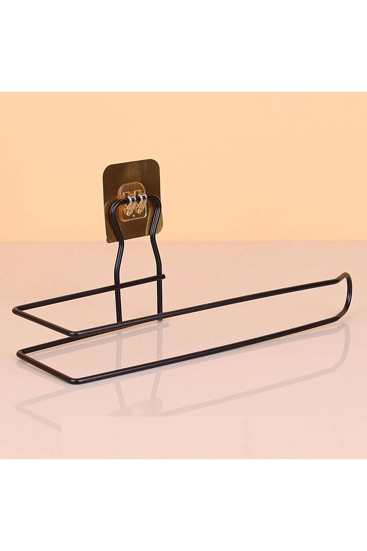 Self-Adhesive Chrome Stainless Metal Towel Paper Holder Apparatus
