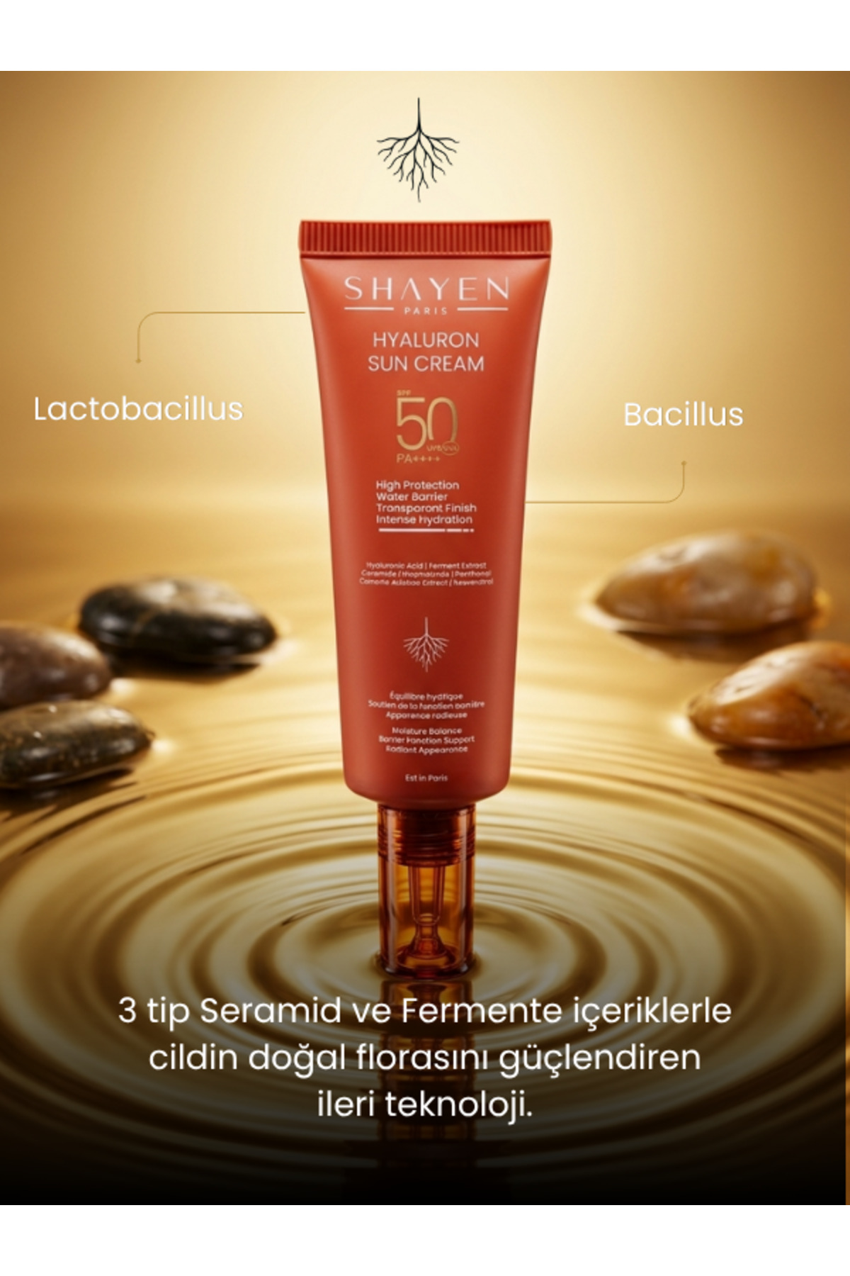 Hyaluron Güneş Kremi - SPF50 - Aydınlatıcı, Leke Karşıtı , ,Yoğun Nemlendirici | Mikro Ferment Teknolojisi 50ml — RPC-0008 — تصویر 4 از 9