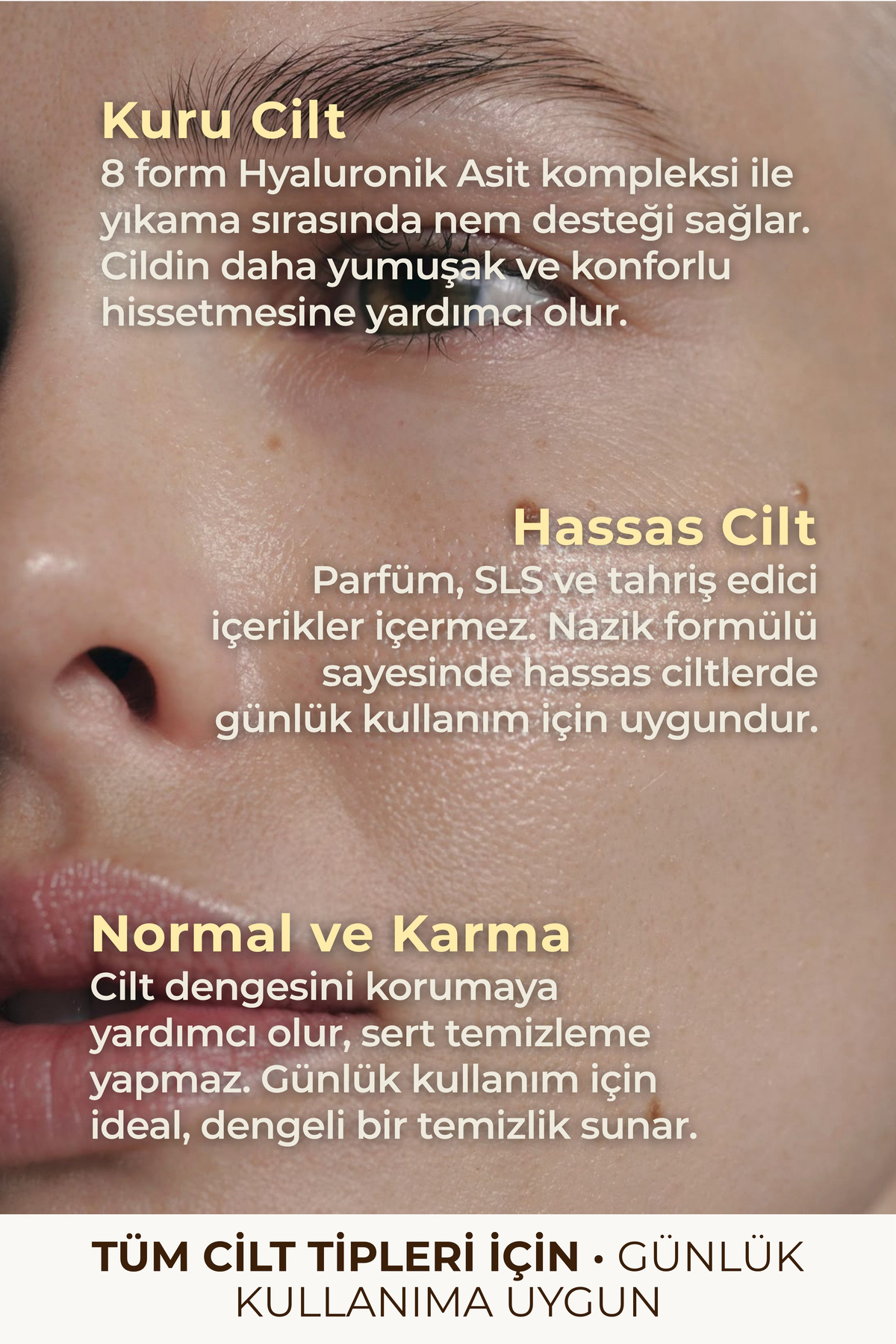 Kokusuz Yüz Temizleme Jeli 200 ml | Nazik Temizleme & Hassas Ciltlere Uygun — 8682835806235 — تصویر 6 از 7