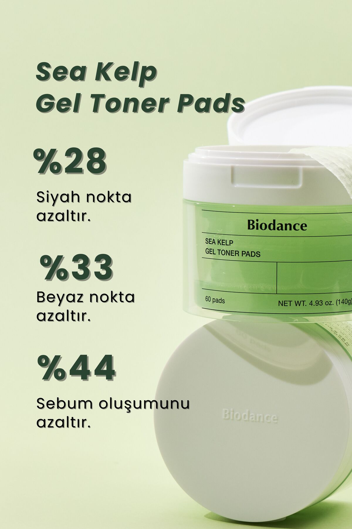 Sea Kelp Gel Toner Yatıştırıcı Tonik Ped 60 Adet H3437AXNS — تصویر 6 از 6