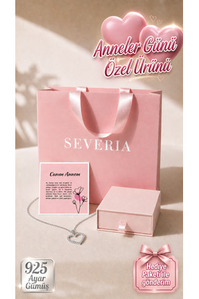 Severia Nazira 925 Gümüş Kolye - Hediye Kutulu Anneler Günü Hediyesi