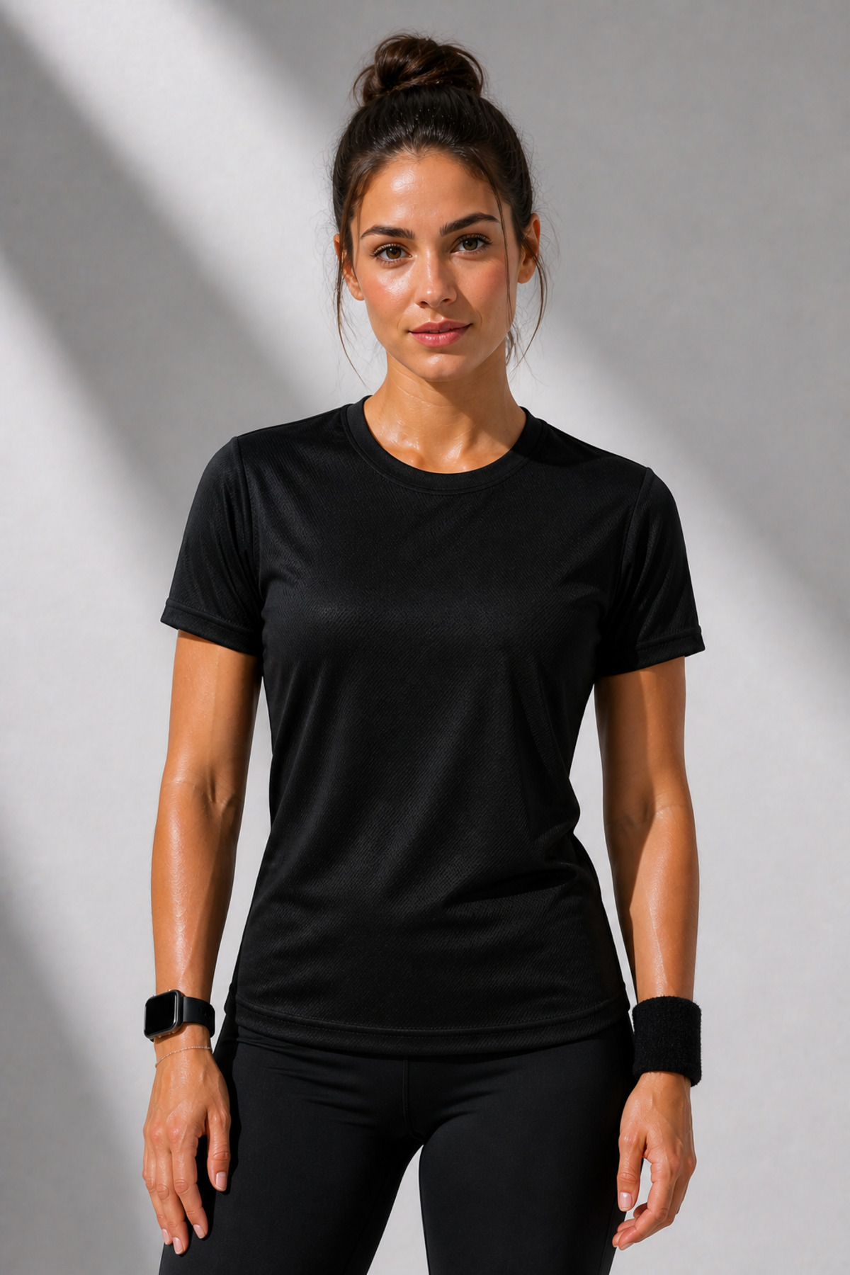 Women's Performance Sports T-Shirt Fast-Drying Stretchy and Durable Fabric Moisture Absorbing Sports T-Shirt