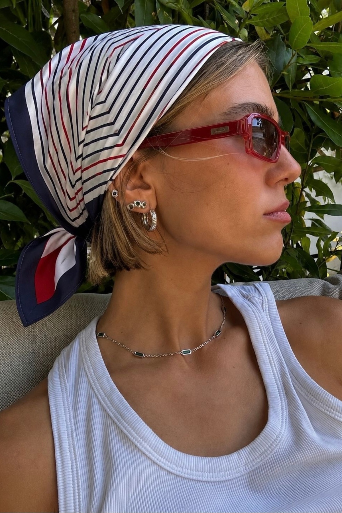 Women's Patterned Bandana Scarf