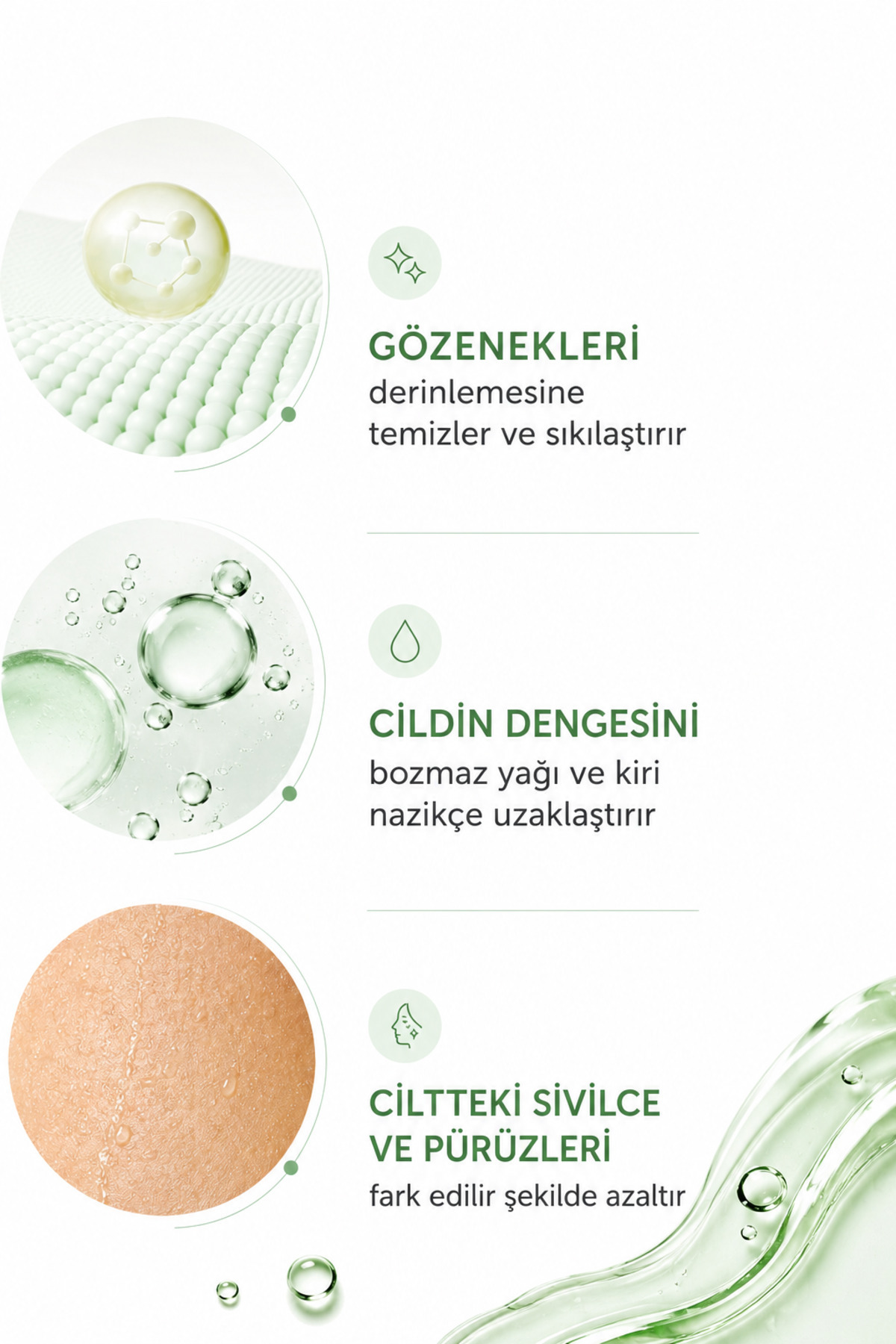 Arındırıcı Yüz Temizleme Jeli - Normal, Karma ve Yağlı Ciltlere Özel — تصویر 4 از 8