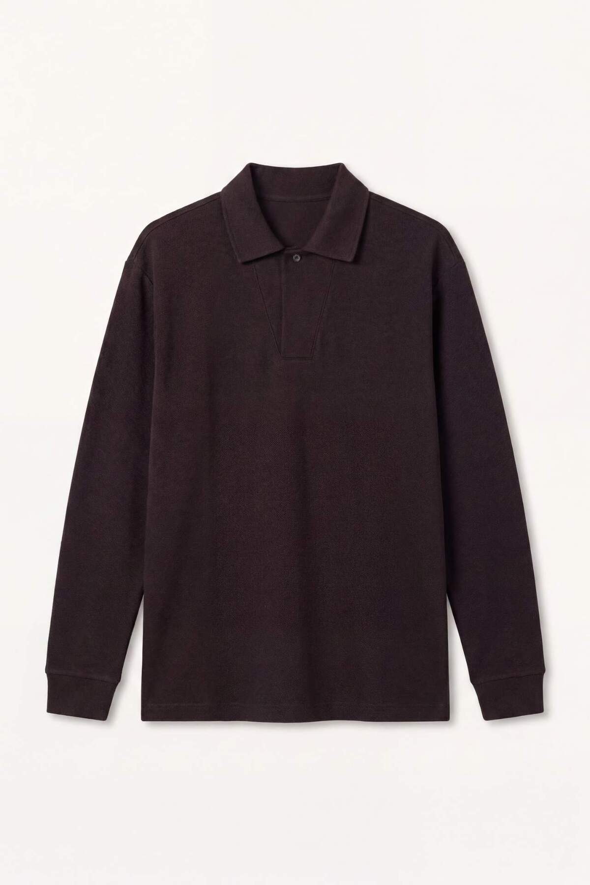 DeFacto Pamuklu Regular Fit Polo Yaka Pike Sweatshirt H3316AX26SP görsel 3