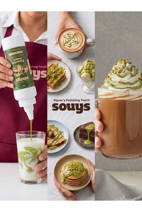Souys Antep Fıstığı Aromalı Tatlı Çikolata Sos 300 gr - Waffle & Krep & Panke...