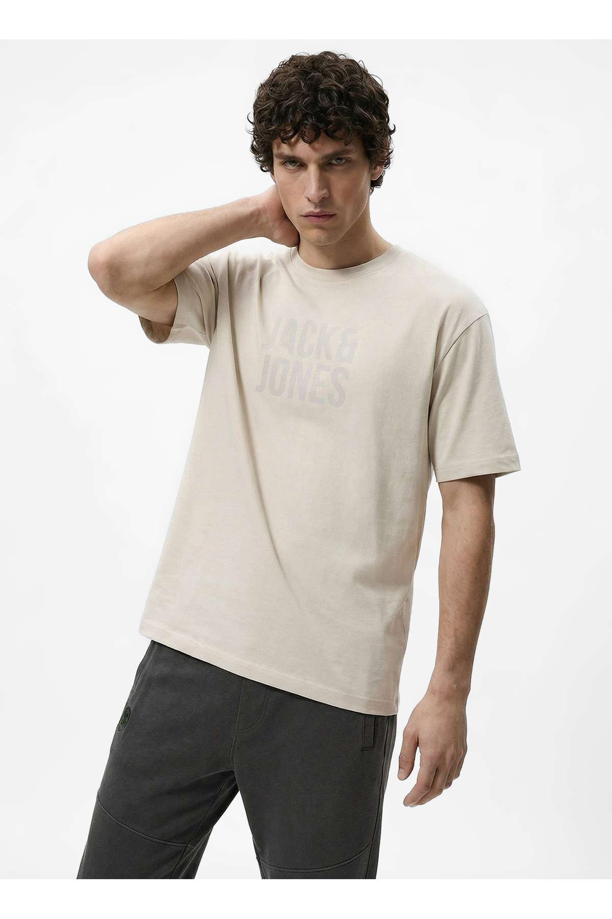 تی شرت مردانه طرح Ecru کد 12307780 جک اند جونز تی شرت Jack & Jones