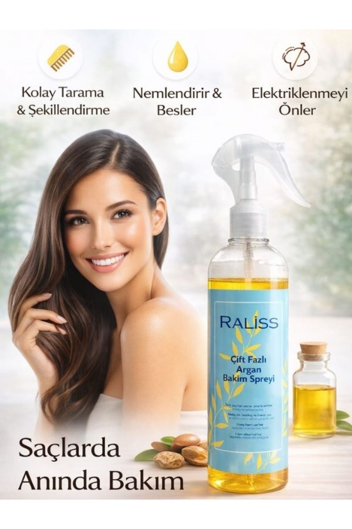 2 Phase Argan Yağlı Fön Suyu 320 ML — RLS.ARG — تصویر 4 از 5