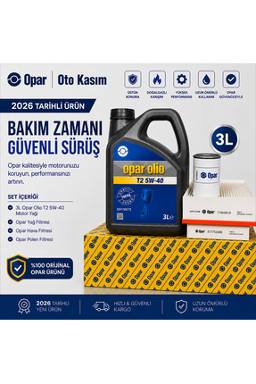 Opar Orijinal Olio T2 5W-40 Fiat Egea Egea Cross Doblo 1.4 Bakım Seti 5517657...