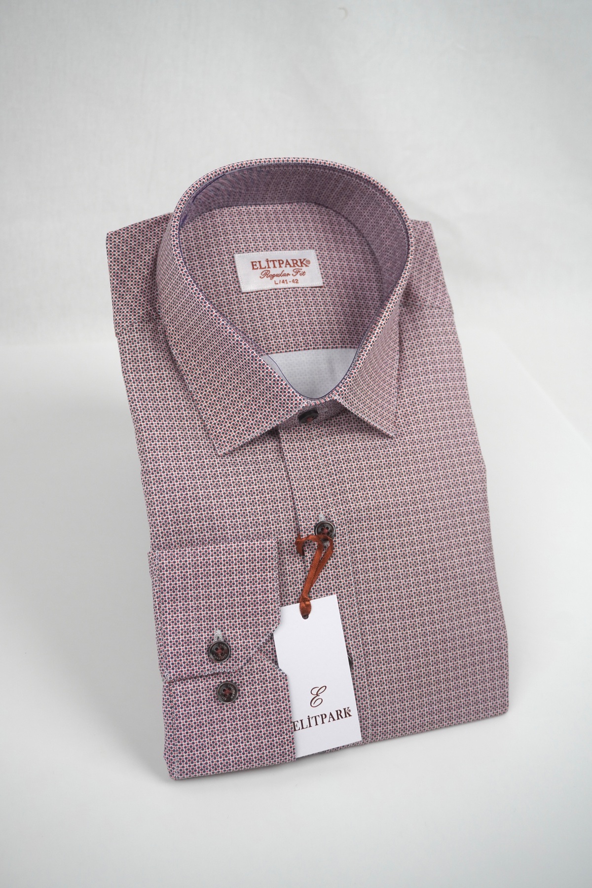 Patterned Tile Cotton Men's Shirt