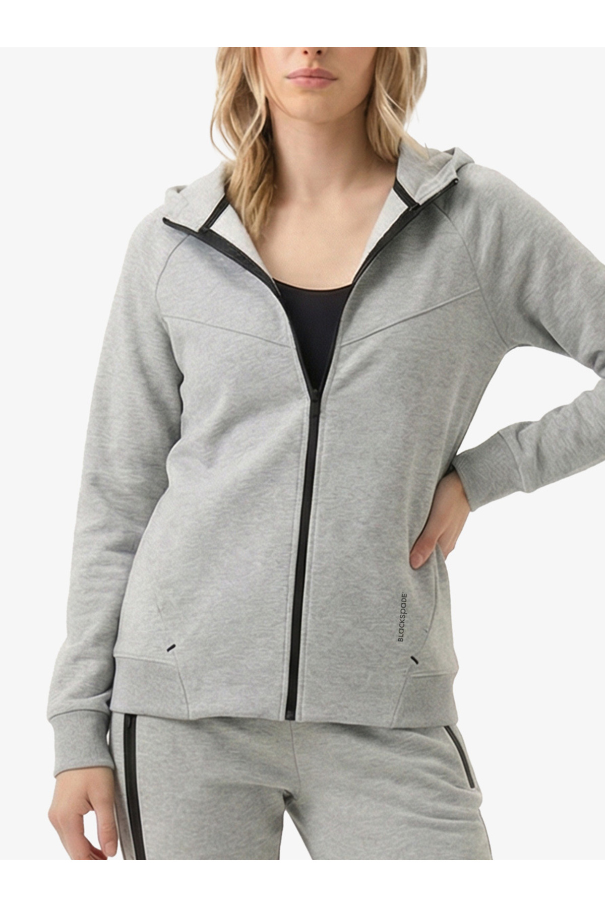 Blackspade Kadın Sweatshirt 80019 - Gri görsel 2