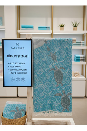 TaraAura %100 Pamuk Doğal Peştemal | Yumuşak Dokulu | Hızlı Kuruyan |Caretta ...