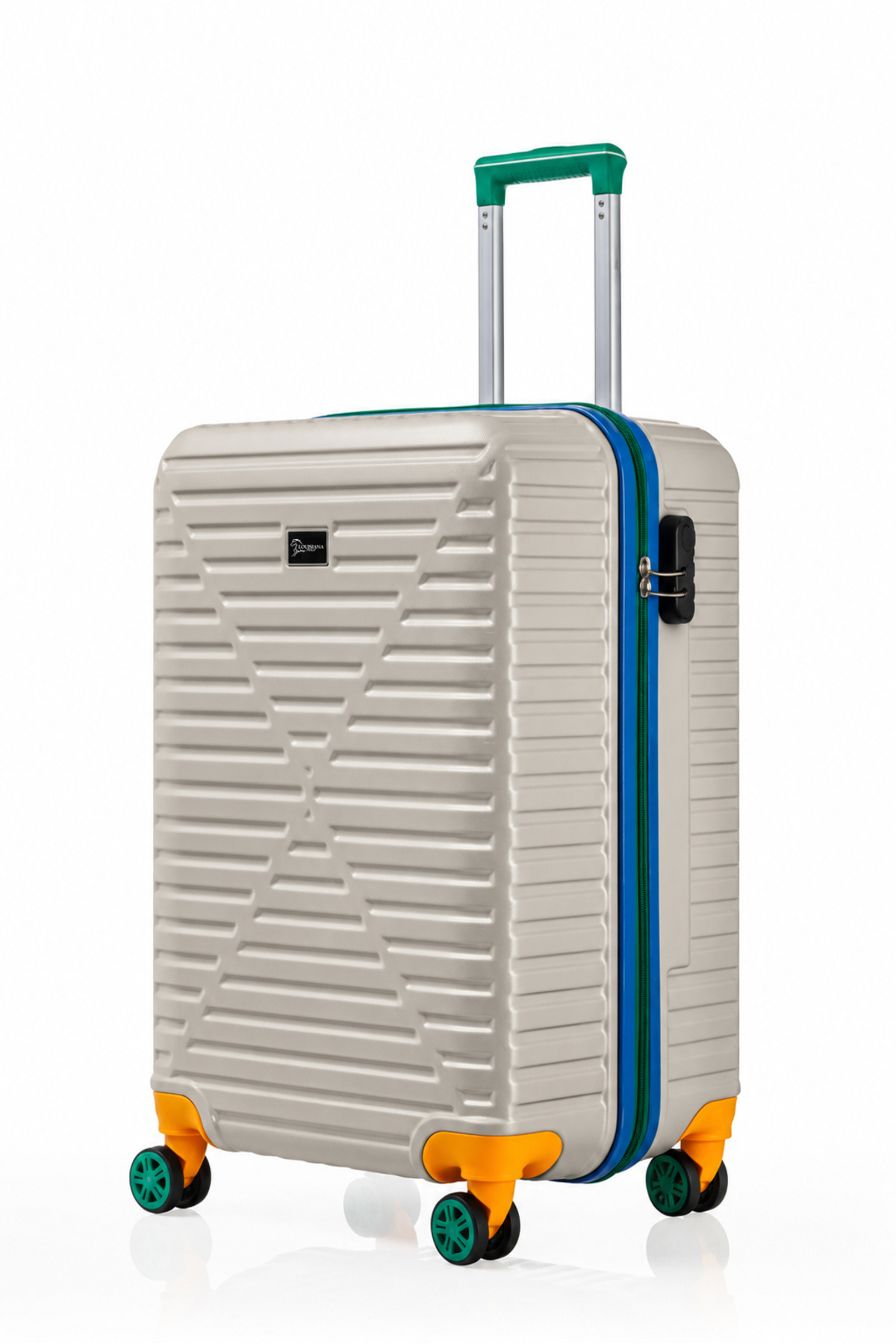 Cabin Size 100% Polycarbonate Suitcase 4x2 Wheel Beige 1088
