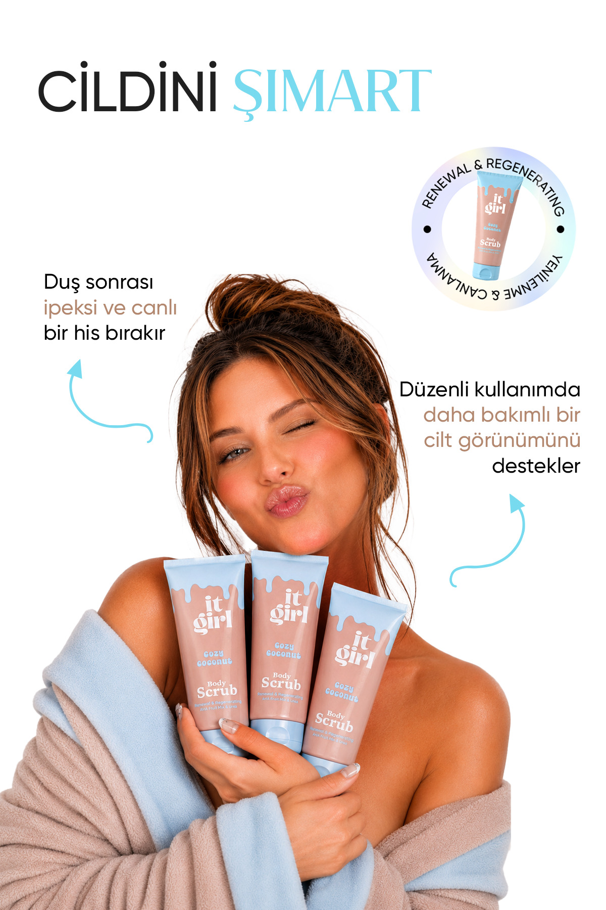 Cozy Coconut AHA & Urea Yoğun Nemlendirici, Besleyici Vücut Peeling | Body Scrub 200 ml — ITG-VP/BS-CC-200 — تصویر 4 از 4