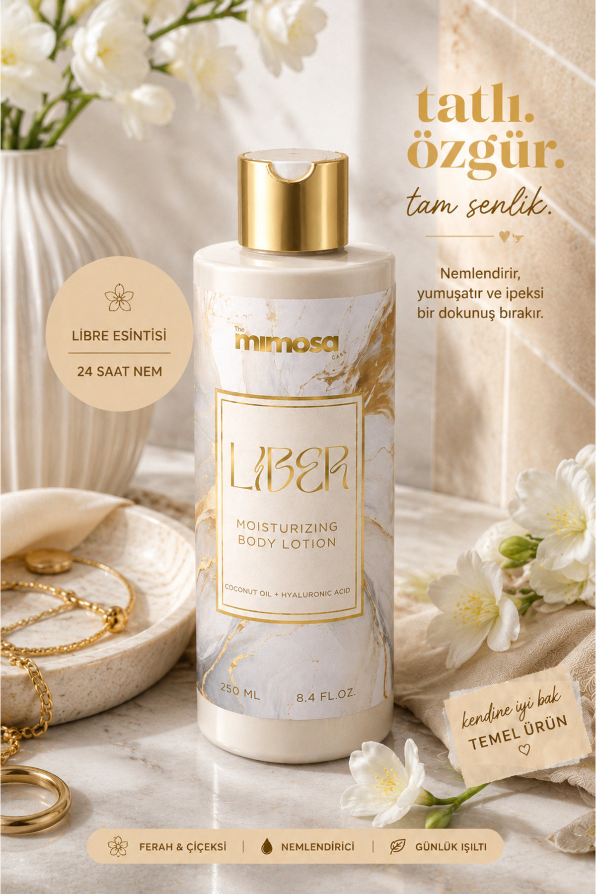 The Mimosa Care Libre Yoğun Nemlendirici Vücut KREMİ-Üre,Hindistan