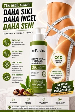 Dr.Purelux Q10 Coenzyme + Kafein & At Kestanesi İçeren - Sıkılaştırıcı Selüli...