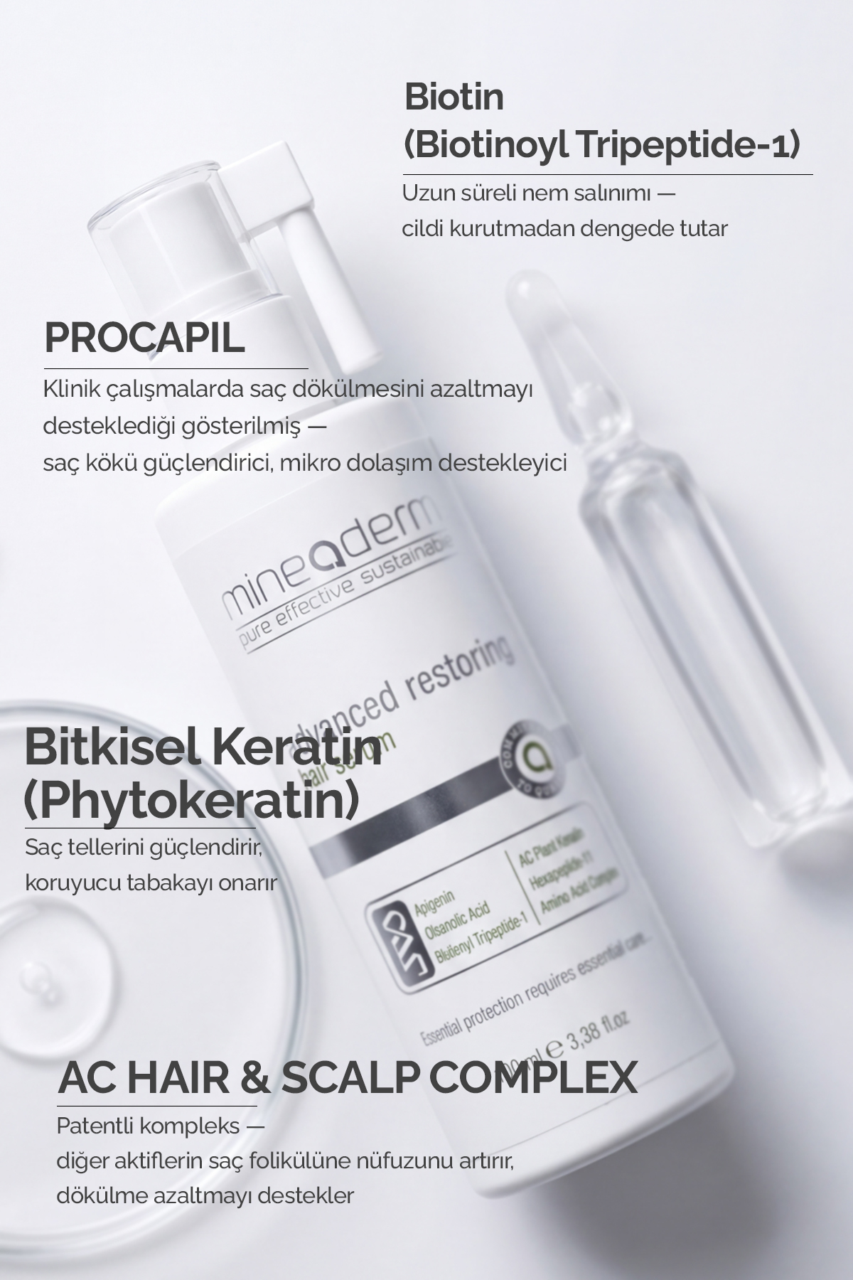 Saç Dökülme Karşıtı Bakım Serumu / Advanced Restoring Hair Serum 100 ml — 8680525350594 — تصویر 4 از 7