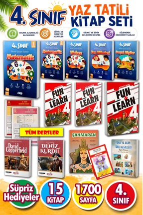 Harika Kitap 4.sınıf Için Tatil Kitabı Tekrar Seti - 13 Kitap