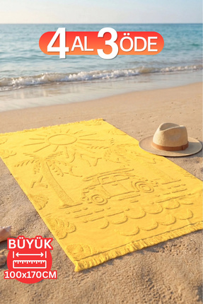 DNZGÜLCAN %100 Pamuk Plaj Havlusu | Havuz, Hamam, Banyo Havlusu | Ekstra Yumu...