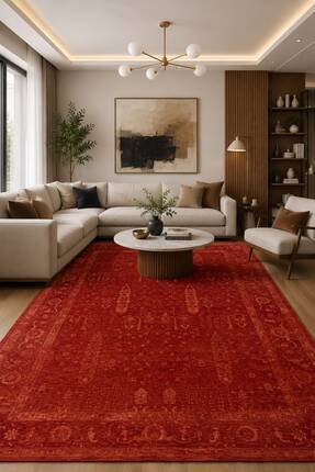 Neşem Halı Boutique EKOHALI Shiraz SHR 03 Red Vintage Desenli Sıcak Renk Tonl...
