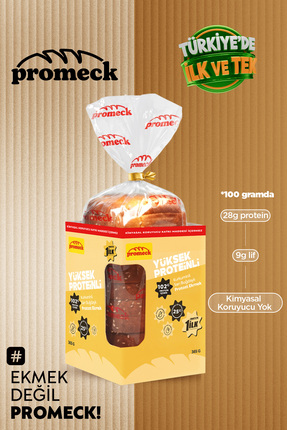 Promeck Yüksek Proteinli Kurkuminli Sarı Buğdaylı Protost Ekmek 365 gr