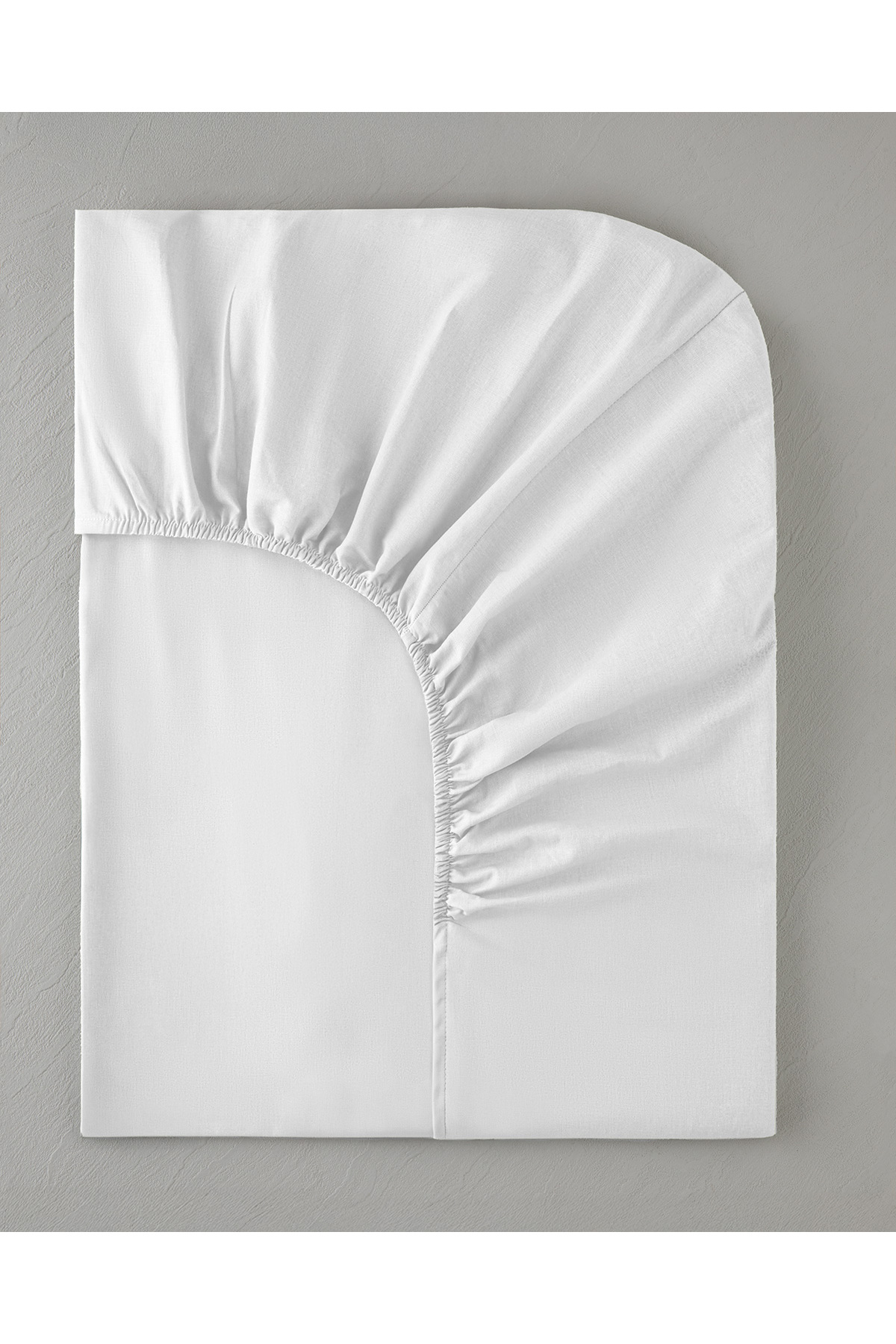Pure Pamuklu King Size Lastikli Çarşaf 180x200 cm Beyaz