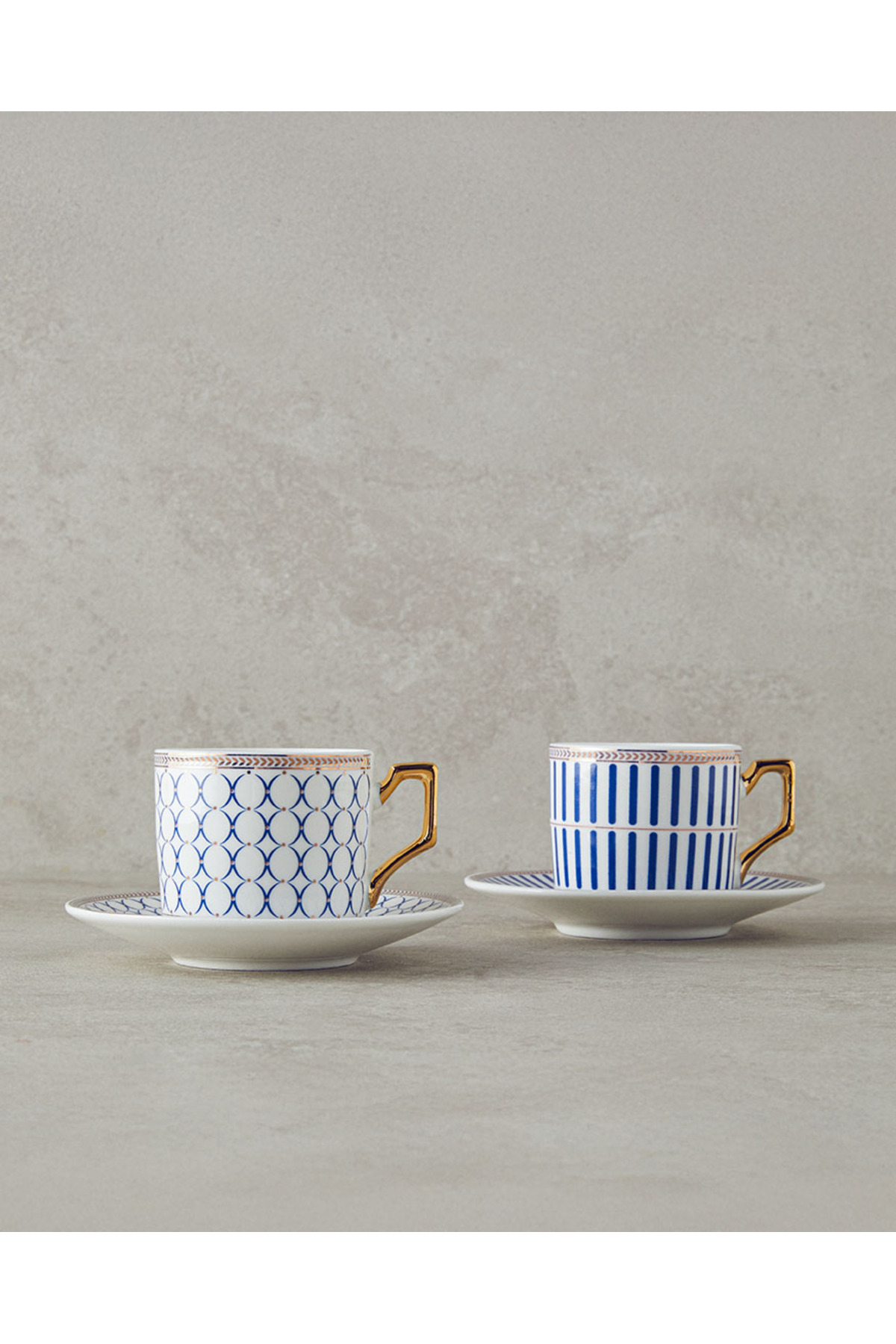 Rabecca New Bone China Kahve Fincan Takımı 4 Parça 2 Kişilik Lacivert