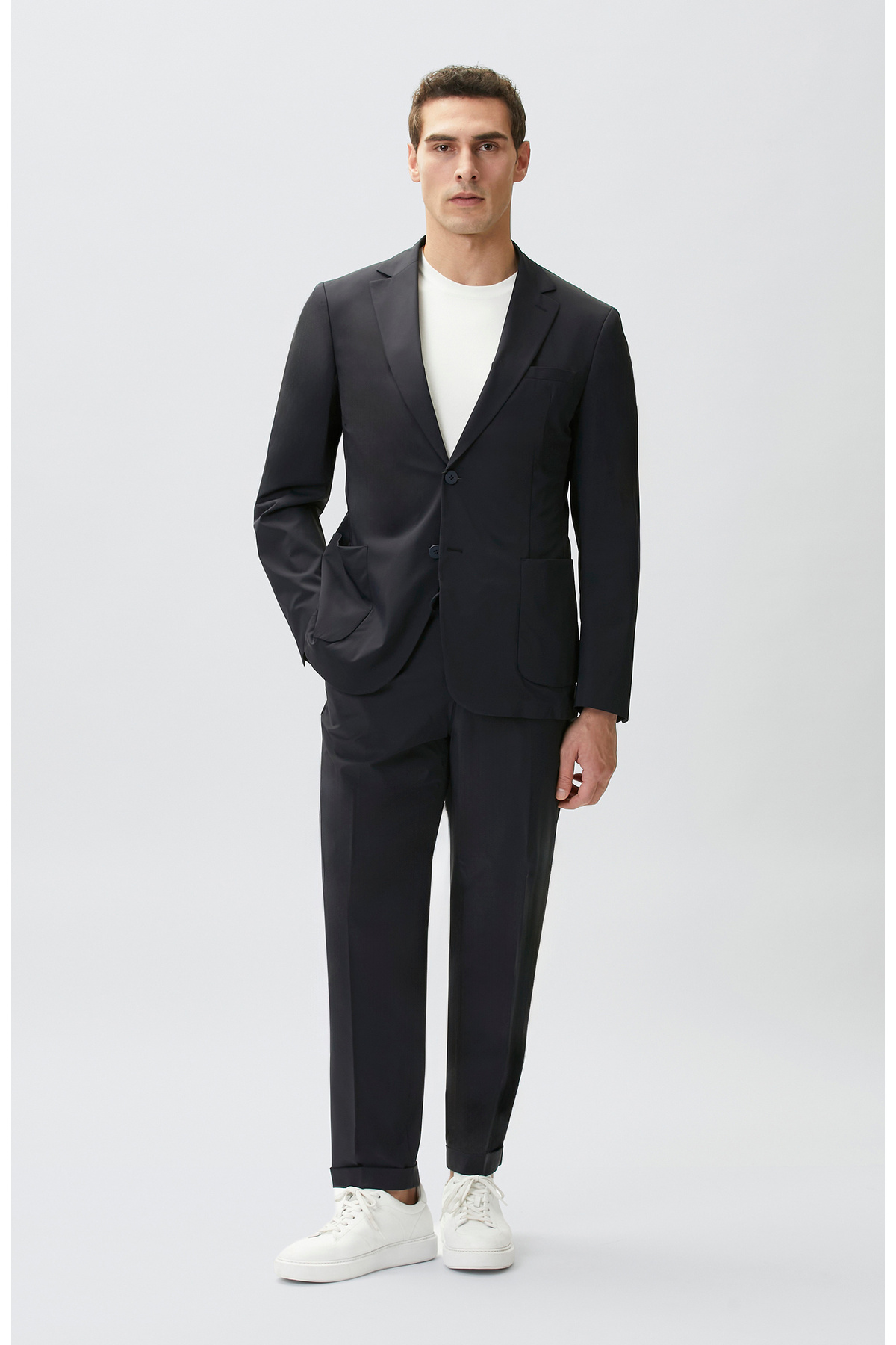 Network Lacivert Slim Fit Jogger Pantolonlu Takım Elbise görsel 2
