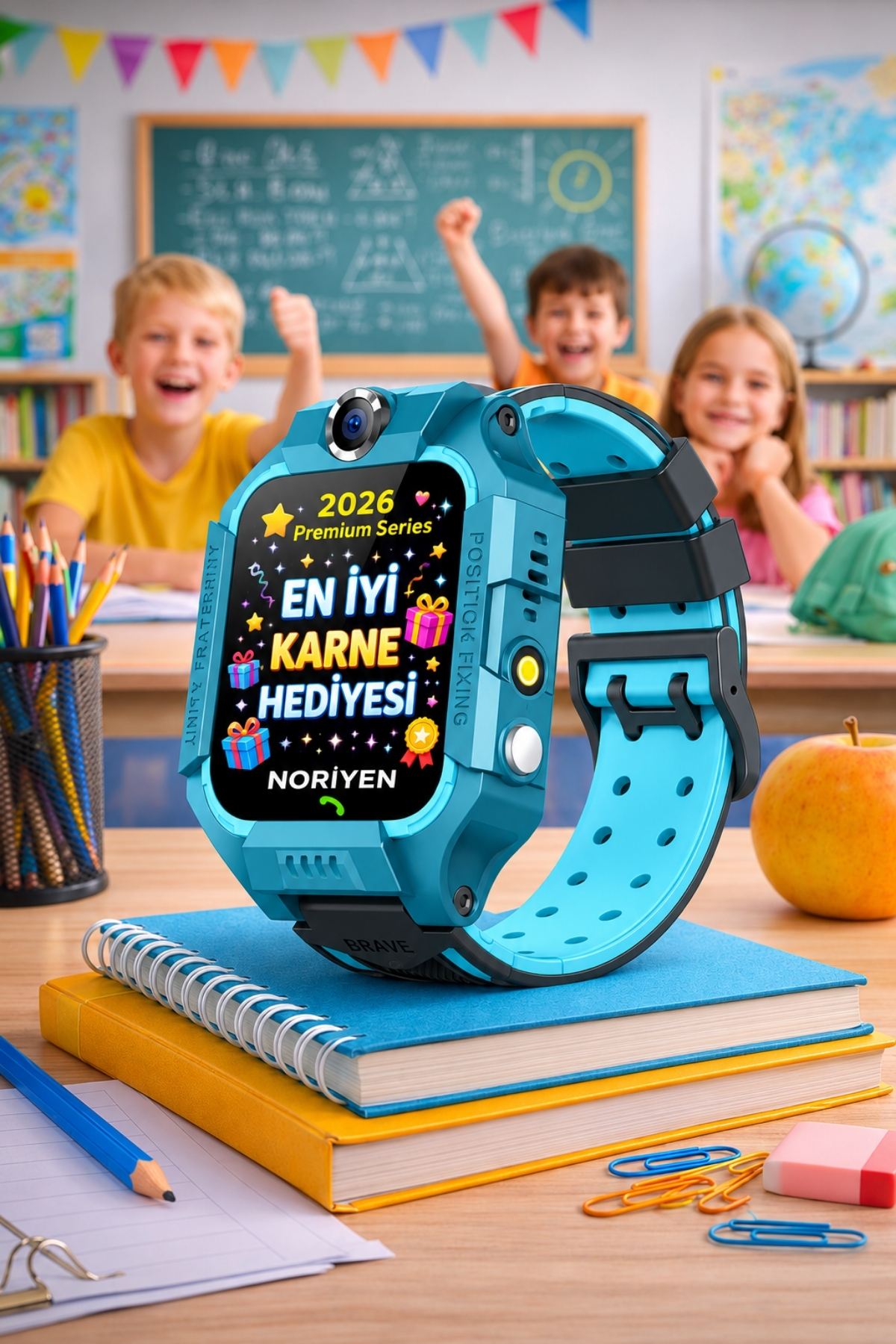 Yeni Nesil 2026 Model Karne Günü Hediyesi Özel Hediye Hediyelik Unisex Çocuk Akıllı Kol Saati Yeşil
