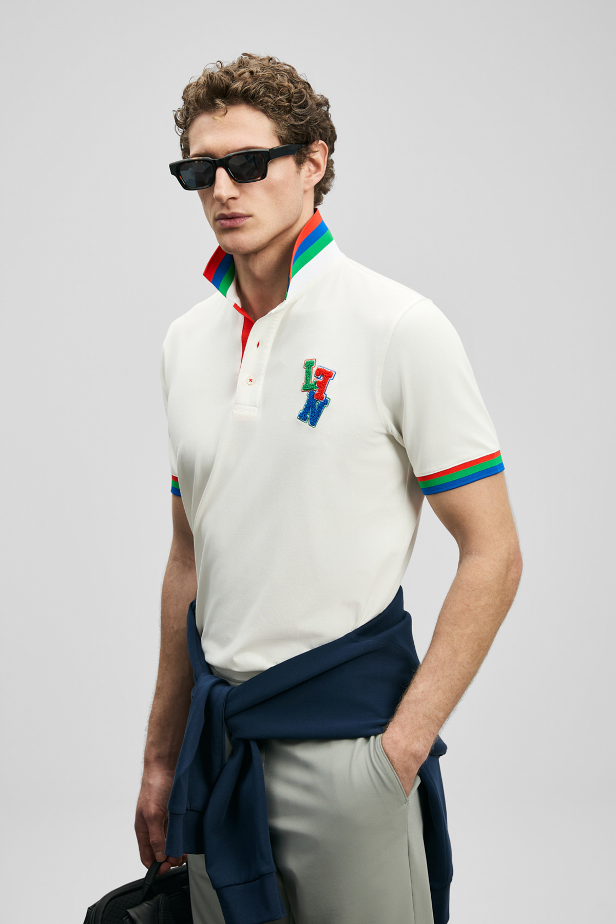 LUFIAN Fun Smart Men's Polo Shirt Off-White