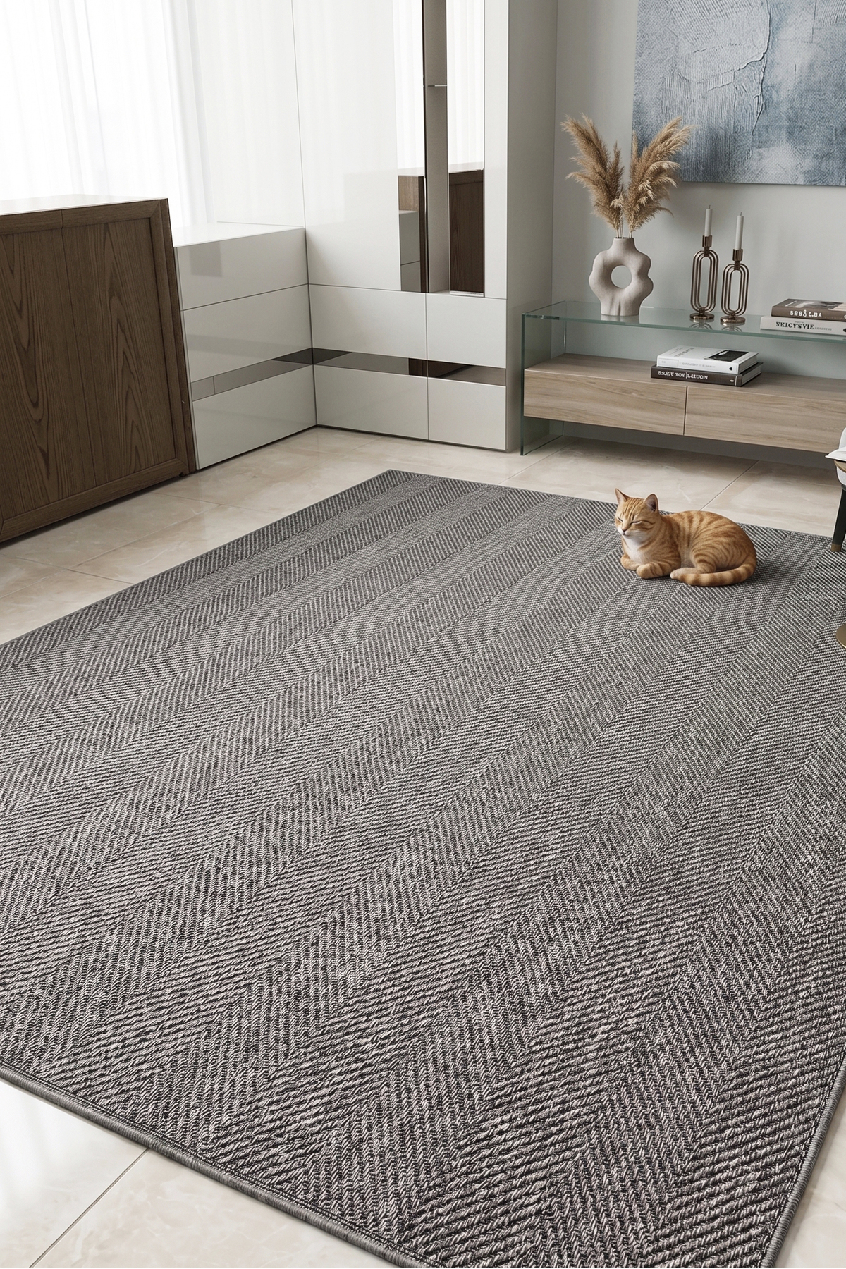 Berena Natural Jute Carpet Knitted Rug Sisal Straw Carpet Cat Dog Pet Rug Kitchen Balcony Hal