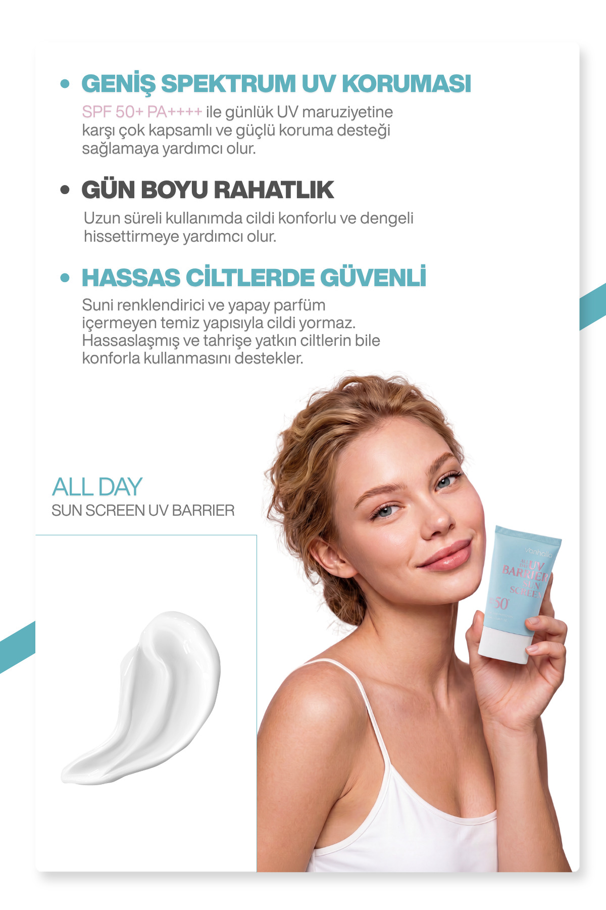 Yüksek UV Koruma | Kırışıklık Karşıtı | Aydınlatıcı Güneş Kremi SPF50+ / PA++++ 50ml — 8809961180071 — تصویر 3 از 9