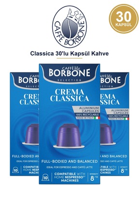 Caffe Borbone Caffè Borbone Classica 30'lu Kapsül Kahve – Nespresso Uyumlu, H...