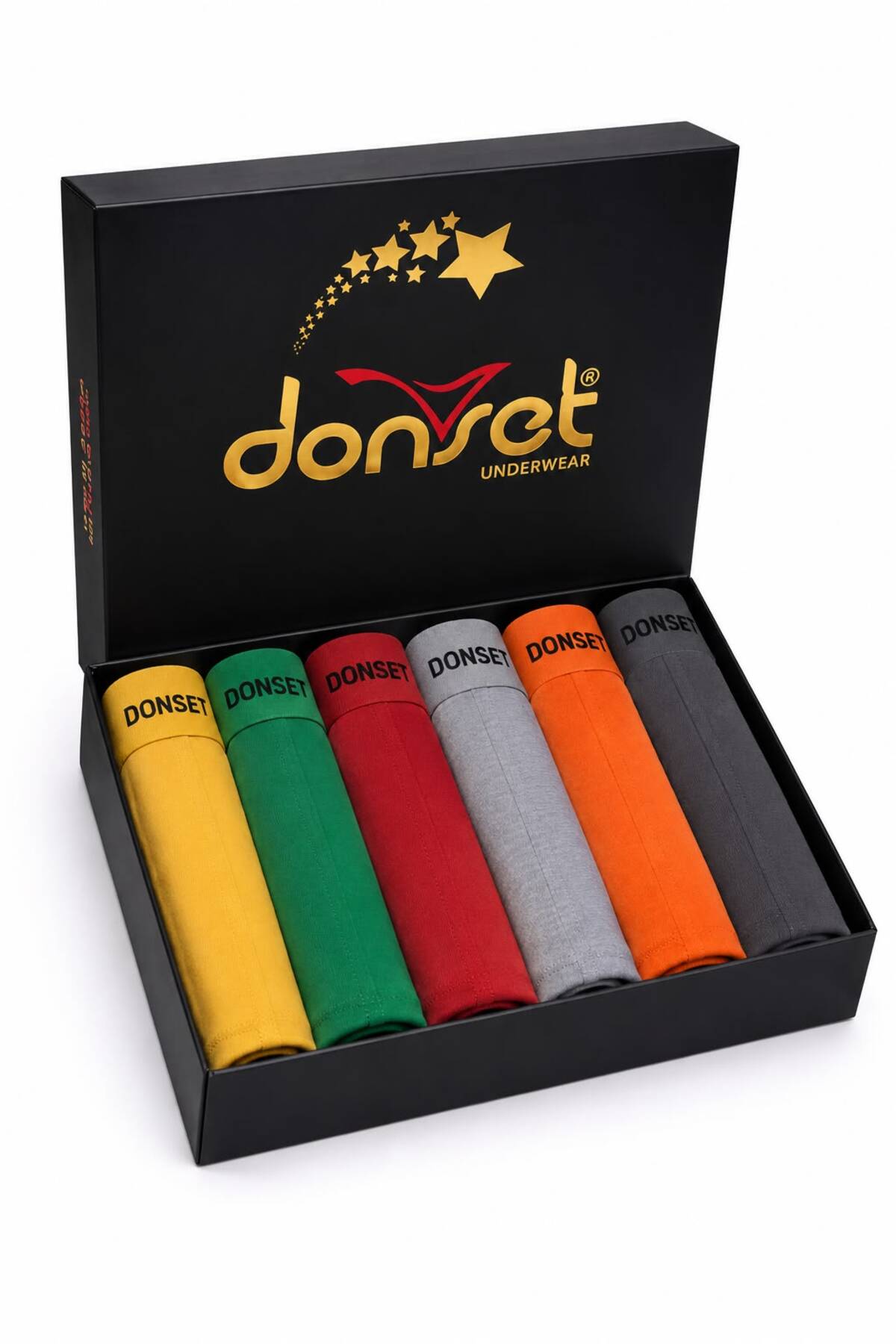 donset Men's Boxers - Special Packaging of 6 Pieces & 90% Cotton & 10% Lycra Bundled Special Pack