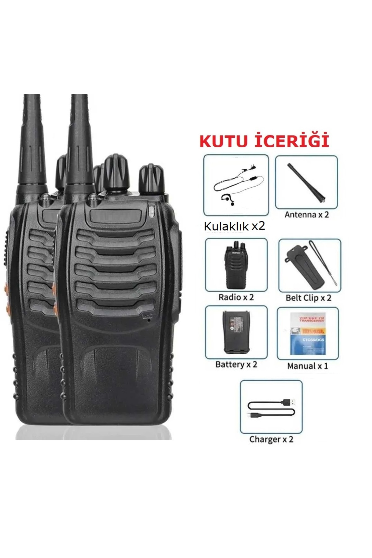 ZASTONE 4 Adet Pmr El Telsizi Kulaklık TYPE-C ŞARJLI 2026 MODEL