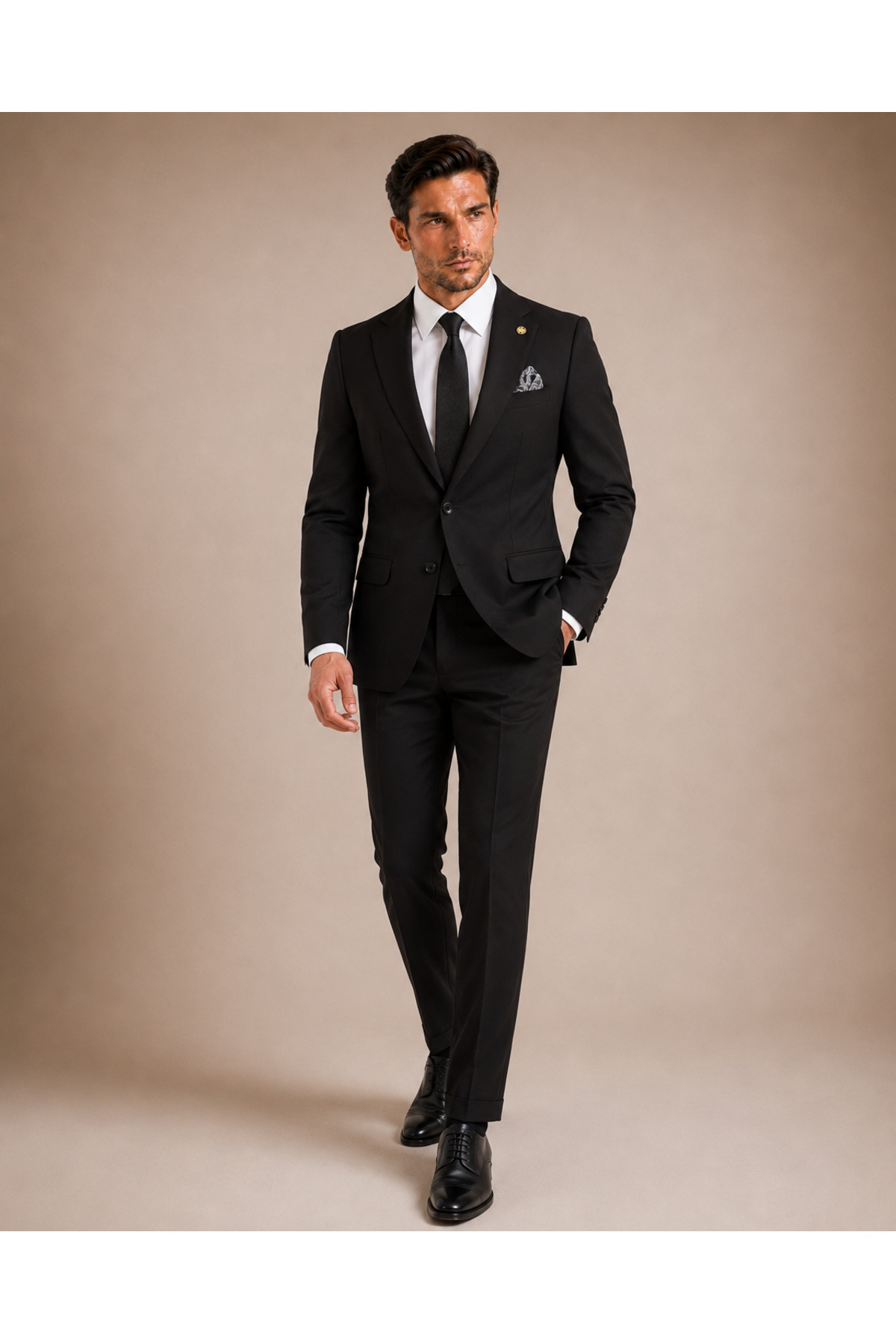 The Tailor Classics Erkek Klasik Takım Elbise - Erkek Pantolon Ceket - Dikiş Detaylı Çift Yırtmaçlı Takım Elbise