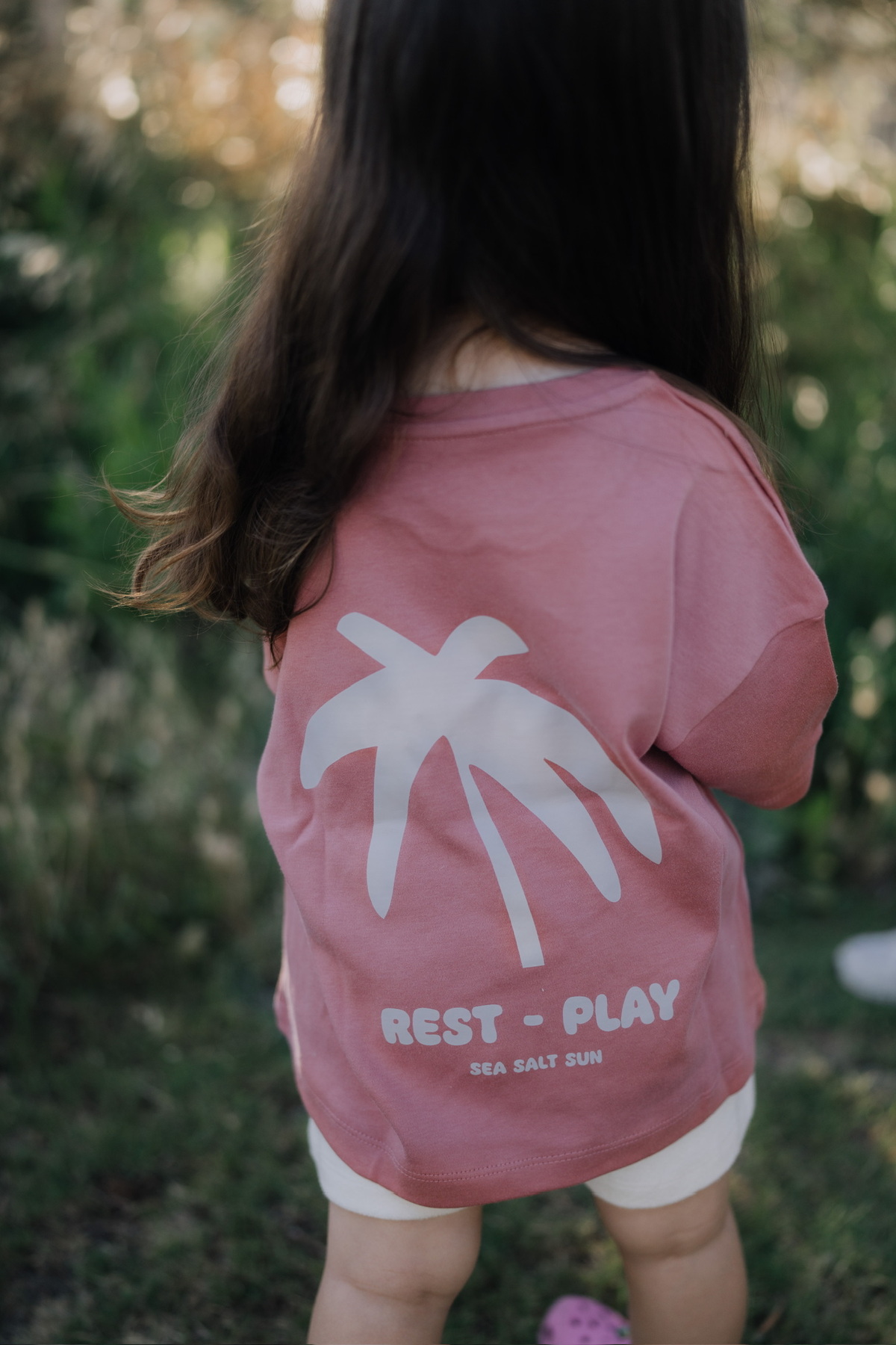Palm Printed Cotton Girl, Baby Boy,Kids Oversize T-Shirt – Breathable 100% Cotton Fabric