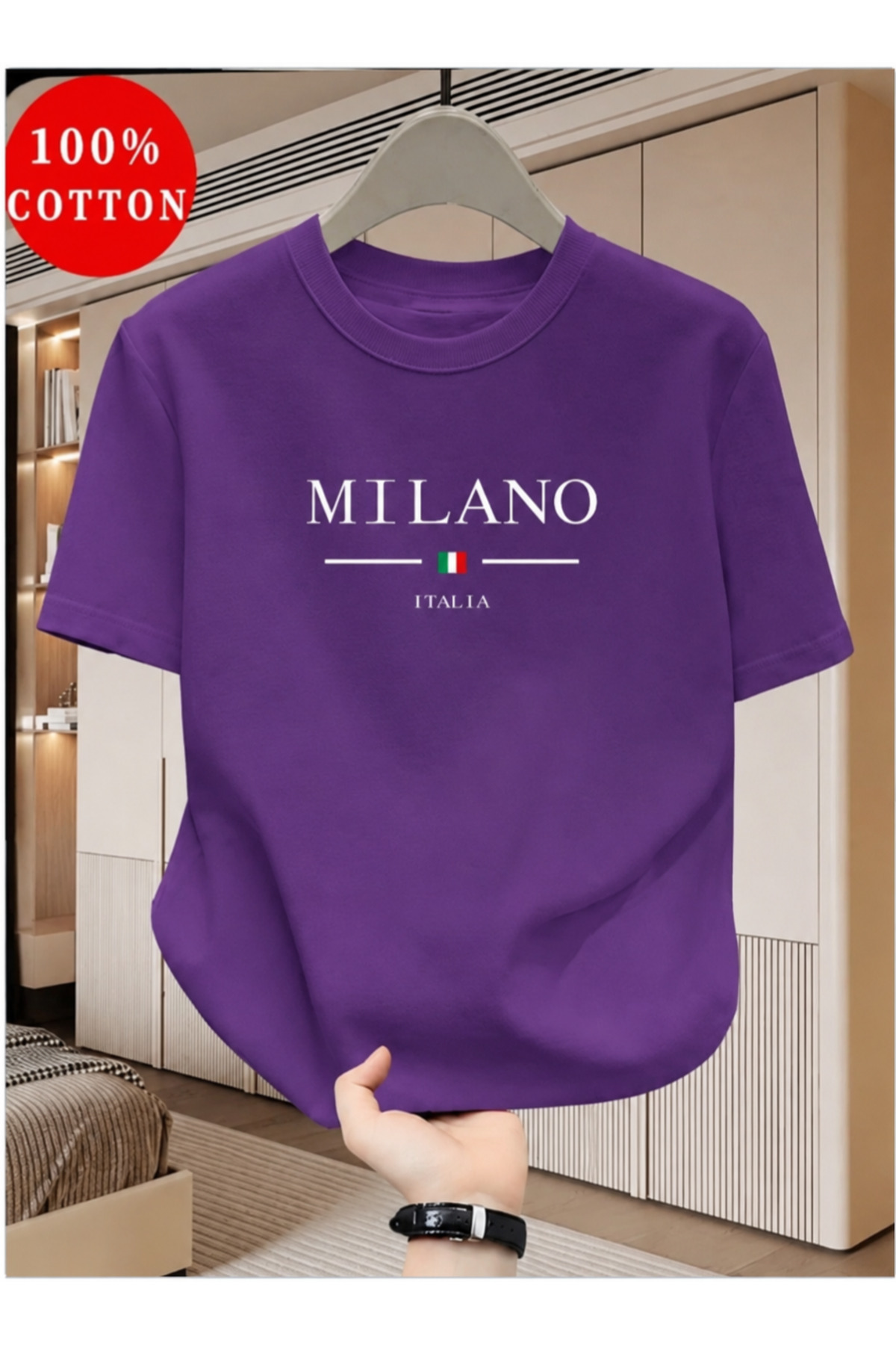 ORVIO Group Printed Milan Italy Cotton T-Shirt