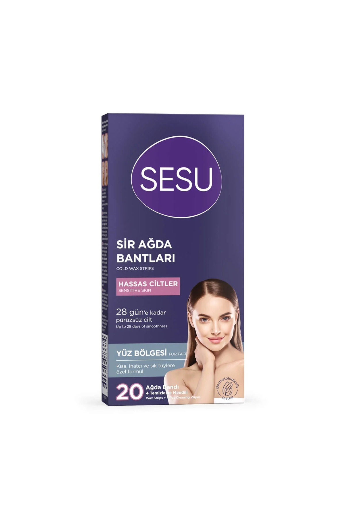 Sesu Hassas Ciltler İçin Pembe Shea 20'li Yüz Ağda Bandı — AĞDABANDI78470