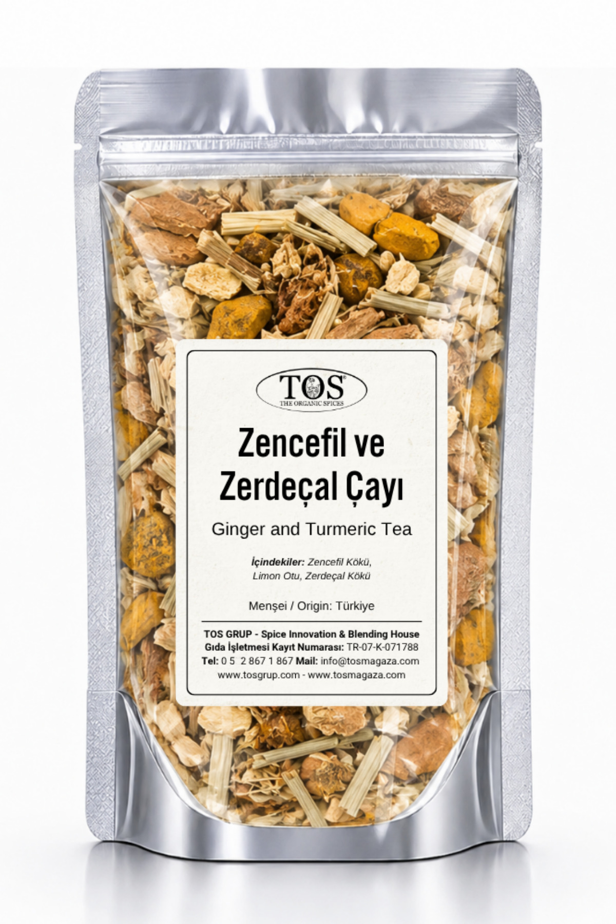 TOS The Organic Spices Zencefil ve Zerdeçal Çayı 100 gr (1. Kalite
