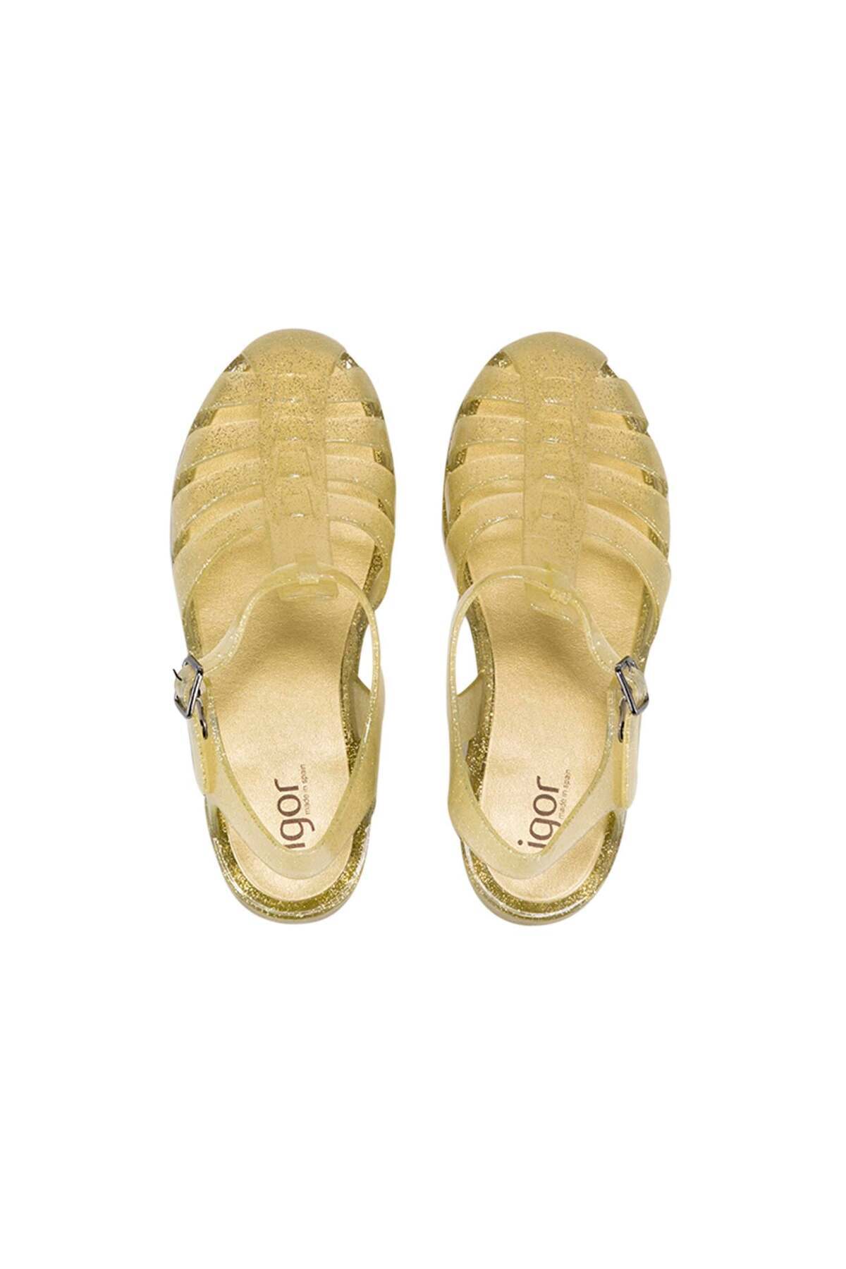 IGOR S10262 Biarritz Glitter Sandalet Simli Altın görsel 3