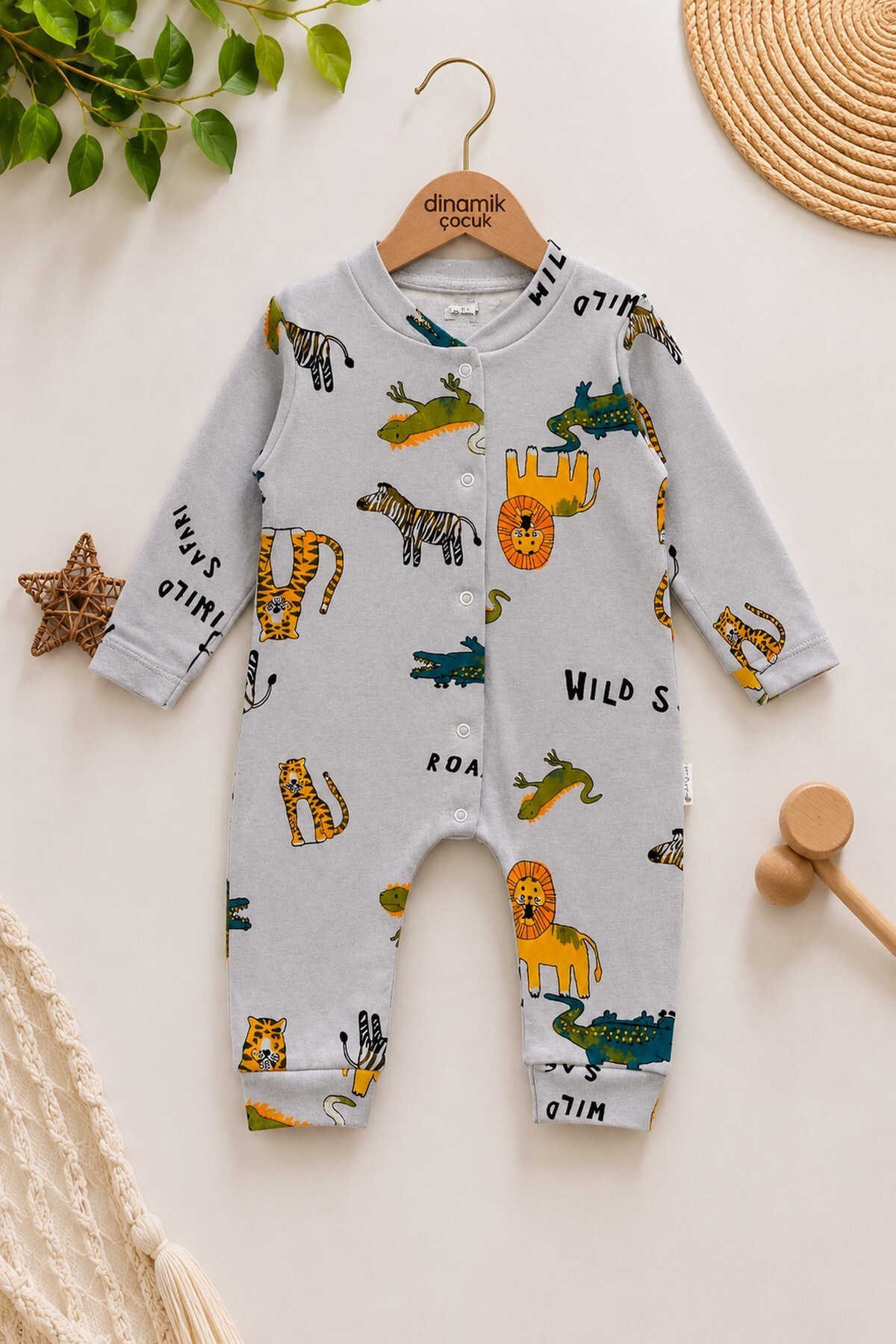 Boys Girls Unisex Baby Printed Snap Fastener Newborn Jumpsuit 100% Cotton Flexible 1-3-6months
